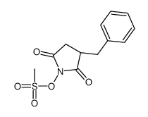 [(3S)-3-benzyl-2,5-dioxopyrrolidin-1-yl] methanesulfonate结构式