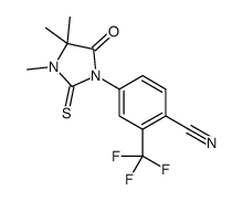 2-(trifluoromethyl)-4-(3,4,4-trimethyl-5-oxo-2-sulfanylideneimidazolidin-1-yl)benzonitrile Structure