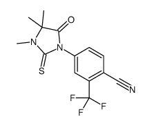 2-(trifluoromethyl)-4-(3,4,4-trimethyl-5-oxo-2-sulfanylideneimidazolidin-1-yl)benzonitrile结构式