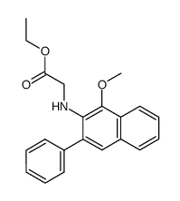 (1-Methoxy-3-phenyl-naphthalen-2-ylamino)-acetic acid ethyl ester Structure