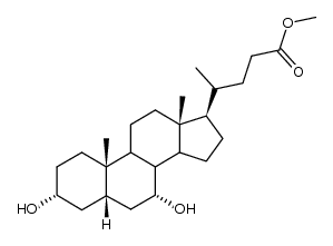 3β,7α-Dihydroxy-5α-cholan-24-oic acid methyl ester Structure