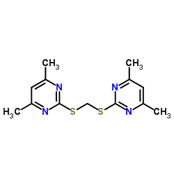 2,2'-(Methylenedisulfanediyl)bis(4,6-dimethylpyrimidine)结构式
