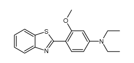 4-(benzo[d]thiazol-2-yl)-N,N-diethyl-3-methoxybenzenamine结构式