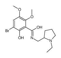 3-bromo-N-[(1-ethylpyrrolidin-2-yl)methyl]-2-hydroxy-5,6-dimethoxybenzamide结构式