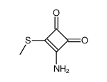 3-Amino-4-(methylsulfanyl)cyclobut-3-ene-1,2-dione结构式