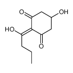5-hydroxy-2-(1-hydroxybutylidene)cyclohexane-1,3-dione结构式