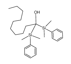 1,1-bis(dimethyl(phenyl)silyl)decan-1-ol结构式