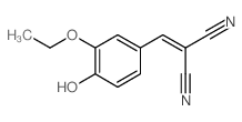 2-[(3-ethoxy-4-hydroxy-phenyl)methylidene]propanedinitrile结构式