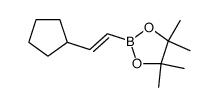 (E)-2-(2-环戊基乙烯基)-4,4,5,5-四甲基-1,3,2-二氧杂硼烷结构式
