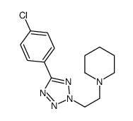 1-[2-[5-(4-chlorophenyl)tetrazol-2-yl]ethyl]piperidine结构式
