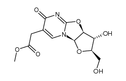 2,2'-anhydro-1-(β-D-arabinofuranosyl)-5-(methoxycarbonylmethyl)-uracil结构式