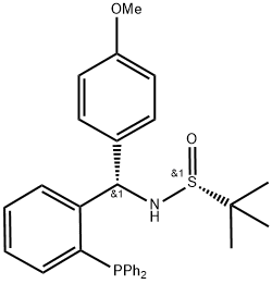 [S(R)]-N-[(S)-[2-(二苯基膦基)苯基](4-甲氧基苯基)甲基]-2-甲基-2-丙烷亚磺酰胺图片