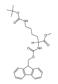 (S)-2-((((9H-芴-9-基)甲氧基)羰基)氨基)-6-((叔丁氧基羰基)氨基)己酸甲酯结构式