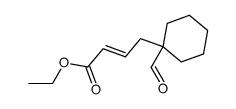 ethyl (E)-4-(1-formylcyclohexyl)but-2-enoate结构式