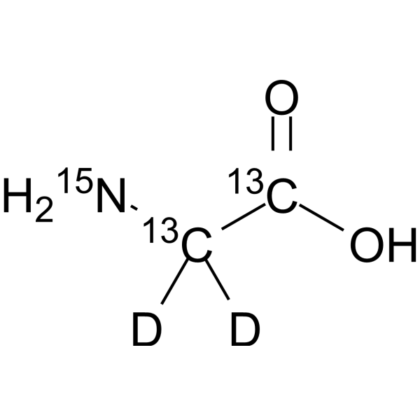 Glycine-13C2,15N,d2 Structure