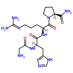 H-Gly-His-Arg-Pro-NH2 acetate salt结构式