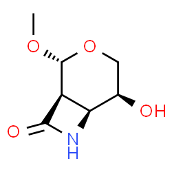 3-Oxa-7-azabicyclo[4.2.0]octan-8-one,5-hydroxy-2-methoxy-,(1R,2R,5S,6S)-(9CI) Structure