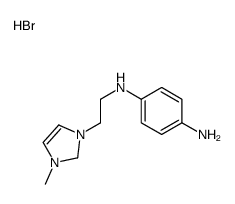 4-N-[2-(3-methyl-1,2-dihydroimidazol-1-ium-1-yl)ethyl]benzene-1,4-diamine,bromide结构式
