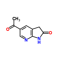 5-acetyl-1,3-dihydropyrrolo[2,3-b]pyridin-2-one结构式
