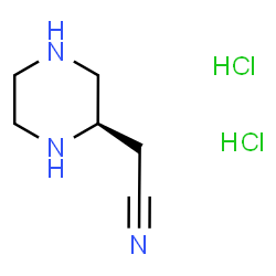 (R)-2-(piperazin-2-yl)acetonitrile dihydrochloride Structure
