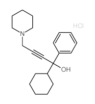 Benzenemethanol, a-cyclohexyl-a-[3-(1-piperidinyl)-1-propyn-1-yl]-,hydrochloride (1:1)结构式