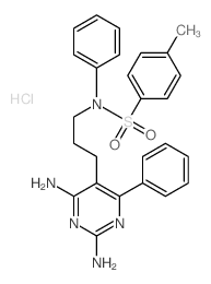N-[3-(2,4-diamino-6-phenyl-pyrimidin-5-yl)propyl]-4-methyl-N-phenyl-benzenesulfonamide structure