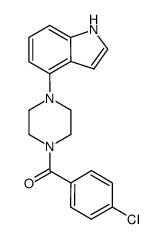 (4-(1H-indol-4-yl)piperazin-1-yl)(4-chlorophenyl)methanone结构式