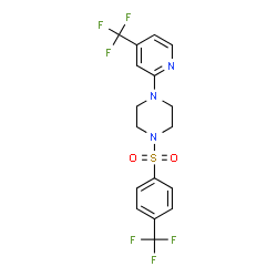 PIPERAZINE, 1-[[4-(TRIFLUOROMETHYL)PHENYL]SULFONYL]-4-[4-(TRIFLUOROMETHYL)-2-PYRIDINYL]-结构式