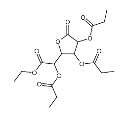 O2,O3,O5-tripropionyl-galactaric acid-6-ethyl ester-1-lactone Structure