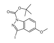 tert-butyl 3-iodo-5-methoxyindazole-1-carboxylate Structure