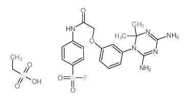 4-[[2-[3-(4,6-diamino-2,2-dimethyl-1,3,5-triazin-1-yl)phenoxy]acetyl]amino]benzenesulfonyl fluoride; ethanesulfonic acid picture