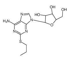 (2R,3R,4S,5R)-2-(6-amino-2-propylsulfanylpurin-9-yl)-5-(hydroxymethyl)oxolane-3,4-diol结构式