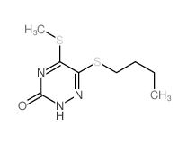 1,2,4-Triazin-3(2H)-one,6-(butylthio)-5-(methylthio)- structure