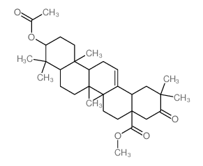 methyl 10-acetyloxy-2,2,6a,6b,9,9,12a-heptamethyl-3-oxo-4,5,6,6a,7,8,8a,10,11,12,13,14b-dodecahydro-1H-picene-4a-carboxylate结构式