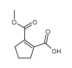 cyclopent-1-ene-1,2-dicarboxylic acid monomethyl ester结构式