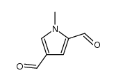 1-methylpyrrole-2,4-dicarboxaldehyde结构式