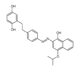 2-[4-[2-(2,5-Dihydroxyphenyl)ethyl]phenylazo]-4-isopropoxy-1-naphthol structure