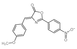 5(4H)-Oxazolone, 4-[(4-methoxyphenyl)methylene]-2-(4-nitrophenyl)- Structure