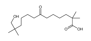 13-hydroxy-2,2,12,12-tetramethyl-7-oxotridecanoic acid Structure