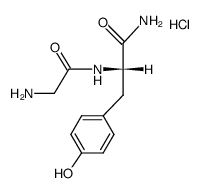 Gly-Tyr-NH2 hydrochloride结构式