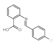 2-[(4-chlorophenyl)methylideneamino]benzoic acid Structure