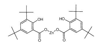 Zinc,bis[3,5-bis(1,1-dimethylethyl)-2-(hydroxy-kO)benzoato-kO]-, (T-4)- Structure