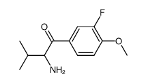 2-Amino-1-(3-fluoro-4-methoxy-phenyl)-3-methyl-butan-1-one Structure