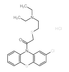 8-Chloro-10-(2-(2-(diethylamino)ethylthio)acetyl)phenothiazine hydrochloride结构式