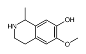 6-methoxy-1-methyl-1,2,3,4-tetrahydroisoquinolin-7-ol Structure