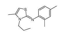 N-(2,4-dimethylphenyl)-4-methyl-3-propyl-1,3-thiazol-2-imine结构式