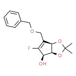 (3aS,4R,6aR)-6-[(benzyloxy)methyl]-5-fluoro-2,2-dimethyl-2H,3aH,4H,6aH-cyclopenta[d][1,3]dioxol-4-ol Structure