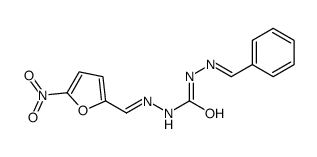 1-[(E)-benzylideneamino]-3-[(E)-(5-nitrofuran-2-yl)methylideneamino]urea结构式