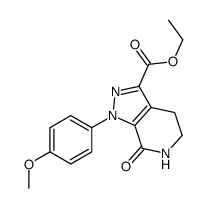 1-(4-甲氧基苯基)-7-氧代-4,5,6,7-四氢-1H-吡唑并[3,4-c]吡啶-3-羧酸乙酯结构式