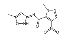 1H-Pyrazole-5-carboxamide,1-methyl-N-(5-methyl-3-isoxazolyl)-4-nitro-(9CI) Structure